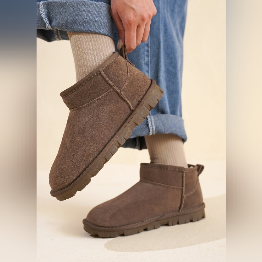 Project Cloud Taupe Suede Ankle Boots